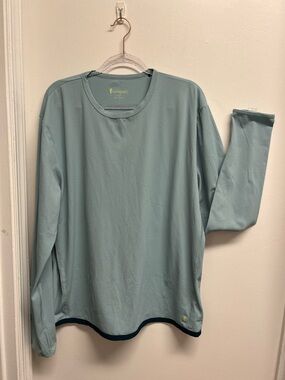 cotopaxi Men's Long Sleeve Crew in Seafoam Green